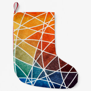 Petite Chaussette De Noël Arrière-plan géométrique abstrait, vieillissement