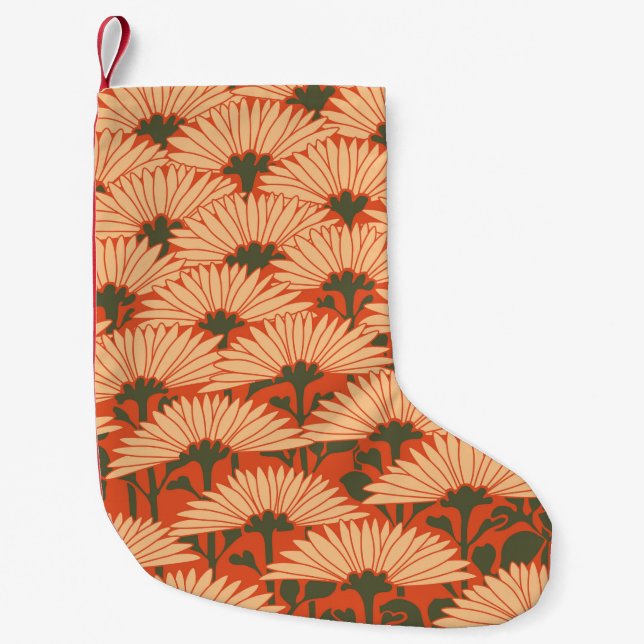 Petite Chaussette De Noël arrière - plan graphique motif (Devant)