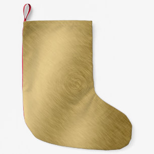Petite Chaussette De Noël Arrière - plan or métal brossé ou textureabstract,