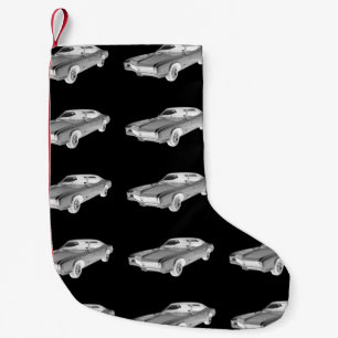 Petite Chaussette De Noël Art 1967 de bruit noir et blanc de Buick Riviera
