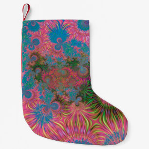Petite Chaussette De Noël Art abstrait fractal de récif corallien