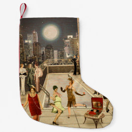 Petite Chaussette De Noël Art Déco Skyline