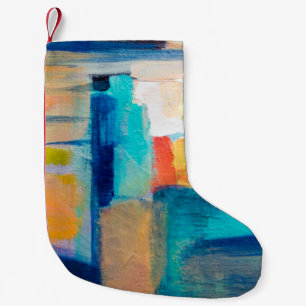 Petite Chaussette De Noël Artistérie Abstraite de texture à l'huile
