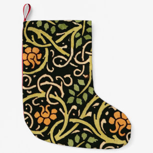 Petite Chaussette De Noël Arts et artisanat vintage motif floral Roycroft