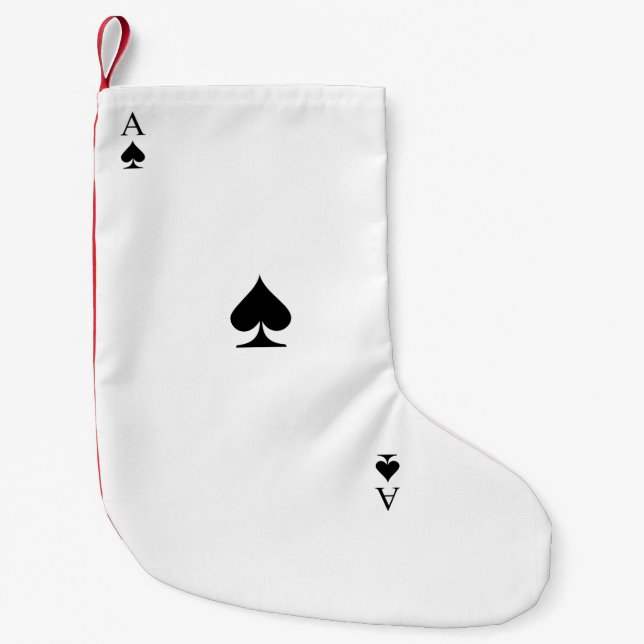 Petite Chaussette De Noël As de pique (Devant)