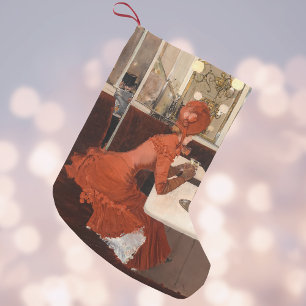 Petite Chaussette De Noël Au Café Paris Vintage Scène par Fernand Lungren