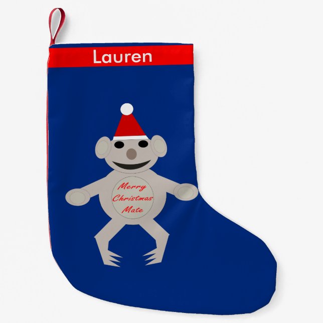 Petite Chaussette De Noël Australie Noël Koala Ours personnalisé Stocker (Devant)