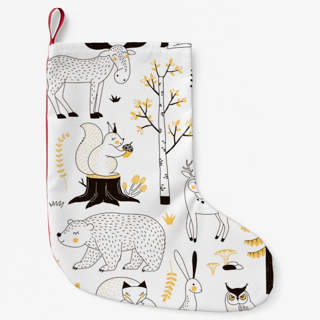 Petite Chaussette De Noël autumn forest pattern (Devant)