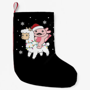 Petite Chaussette De Noël Axolotl Llama Alpaca Noël Animaux d'hiver