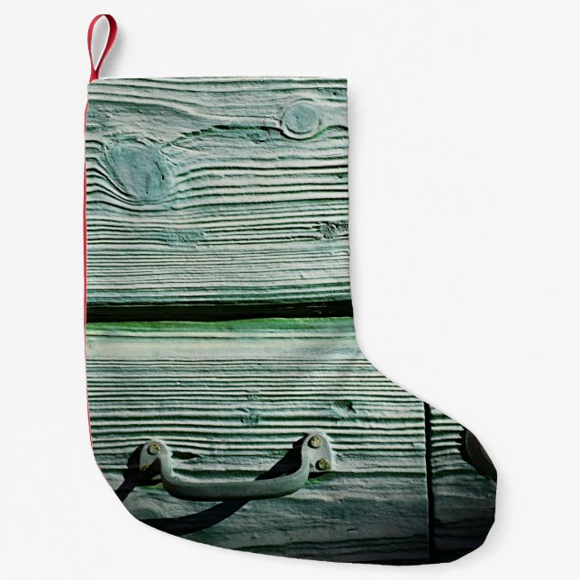 Petite Chaussette De Noël Bac Brown en bois (Devant)