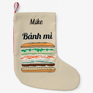 Petite Chaussette De Noël Baguette vietnamienne de pain français de sandwic