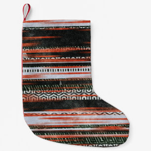 Petite Chaussette De Noël Bandes ethniques tribales : conception du tapis.