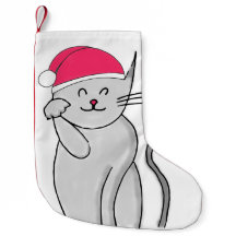Bas chanceux de Noël de chat