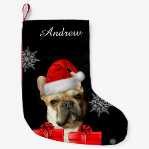 Petite Chaussette De Noël Bas de bouledogue français de Noël