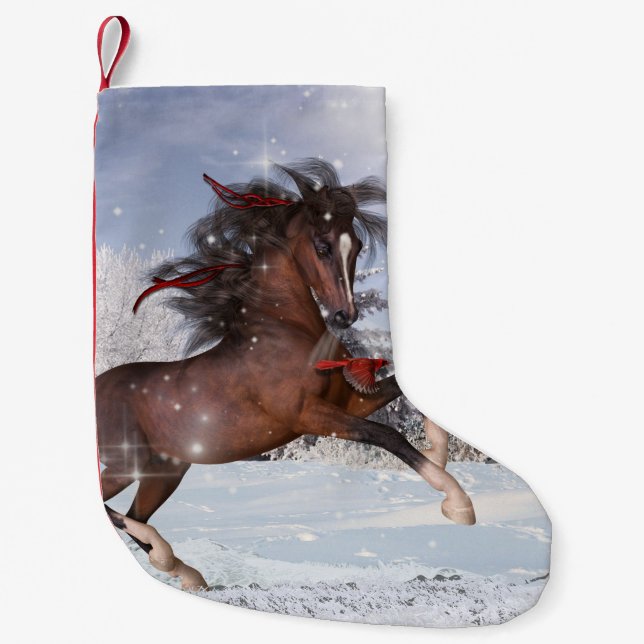 Petite Chaussette De Noël Bas de cheval de vacances de Noël (Devant)