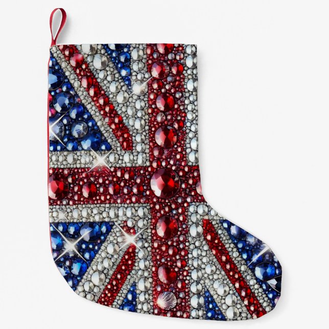 Petite Chaussette De Noël Bas de Noël aux couleurs britanniques (Devant)