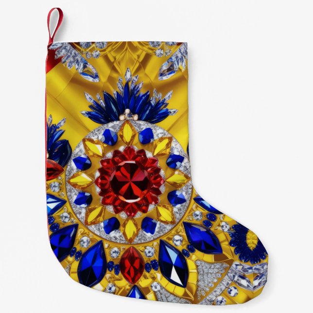 Petite Chaussette De Noël Bas de Noël aux couleurs roumaines (Devant)