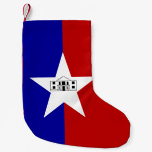Petite Chaussette De Noël Bas de Noël avec Drapeau de San Antonio
