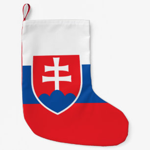 Petite Chaussette De Noël Bas de Noël avec drapeau de Slovaquie