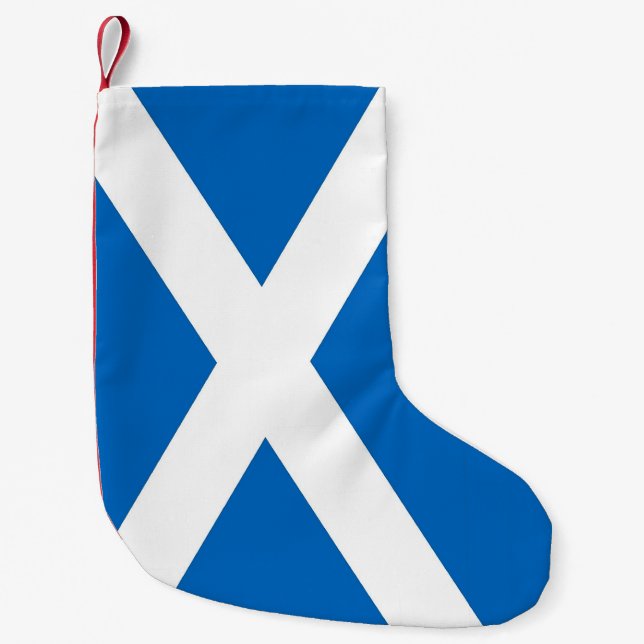 Petite Chaussette De Noël Bas de Noël avec drapeau d'Ecosse (Devant)