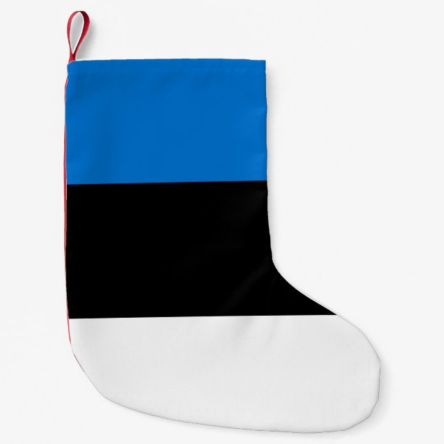 Petite Chaussette De Noël Bas de Noël avec drapeau d'Estonie (Devant)