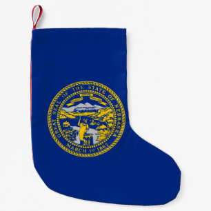 Petite Chaussette De Noël Bas de Noël avec drapeau du Nebraska