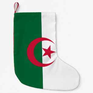 Petite Chaussette De Noël Bas de Noël avec le drapeau d'Algérie