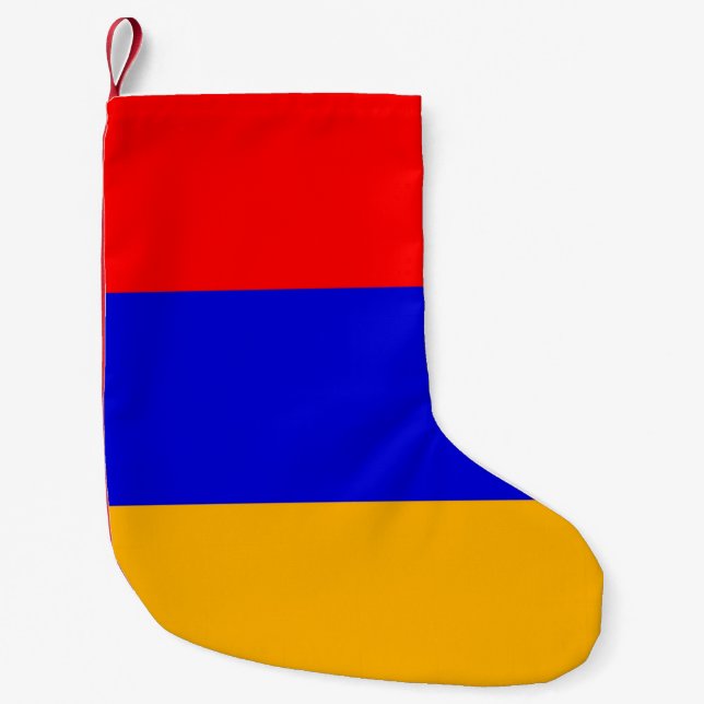Petite Chaussette De Noël Bas de Noël avec le drapeau d'Arménie (Devant)