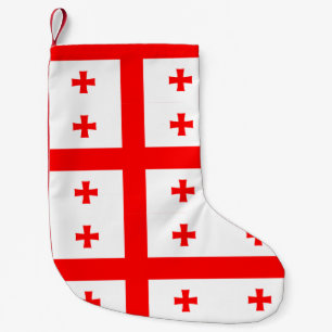 Petite Chaussette De Noël Bas de Noël avec le drapeau de Géorgie