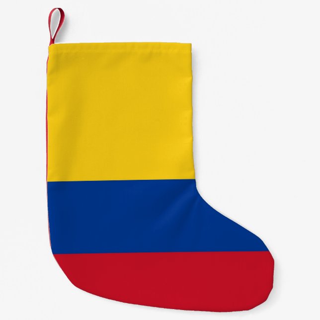 Petite Chaussette De Noël Bas de Noël avec le drapeau de la Colombie (Devant)