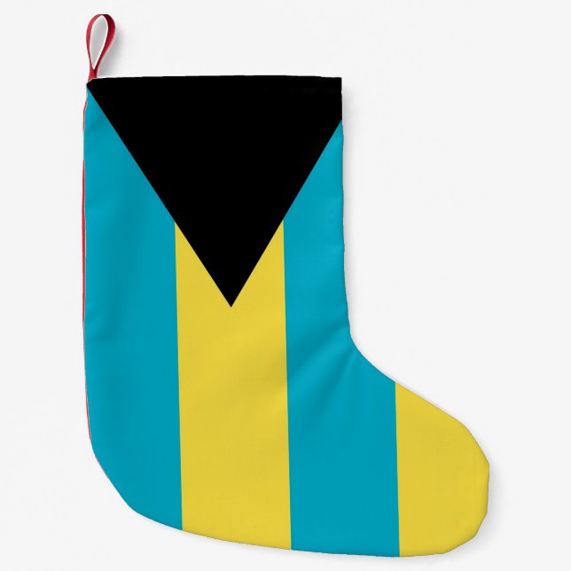 Petite Chaussette De Noël Bas de Noël avec le drapeau des Bahamas (Devant)