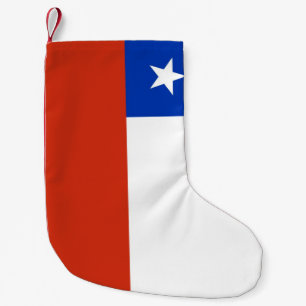 Petite Chaussette De Noël Bas de Noël avec le drapeau du Chili