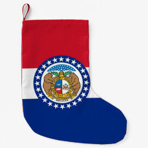 Petite Chaussette De Noël Bas de Noël avec le drapeau du Missouri