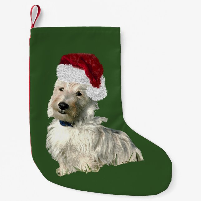 Petite Chaussette De Noël Bas de Noël avec l'écossais Terrier (Devant)