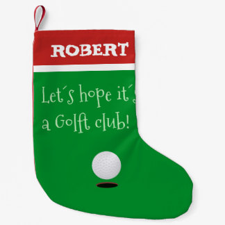 PETITE CHAUSSETTE DE NOËL BAS DE NOËL. CLUB ET BOULE DE GOLF