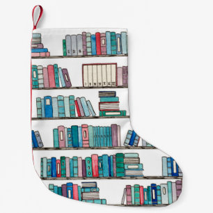 Petite Chaussette De Noël Bas de Noël de bibliothèque