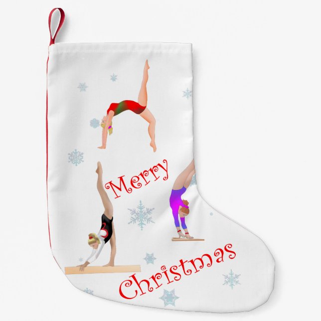 Petite Chaussette De Noël Bas de Noël de gymnastique (Devant)