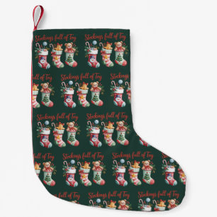 Petite Chaussette De Noël Bas de Noël Pleins de Joie Fêtes Prépa 