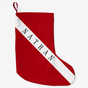 PETITE CHAUSSETTE DE NOËL BAS DE NOËL POUR LE DRAPEAU ROUGE DE PLONGEURS