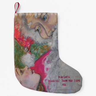 Petite Chaussette De Noël Bas du recouvrement de Père Noël