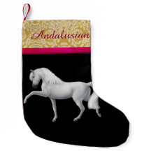 Bas espagnol andalou blanc de Noël de cheval
