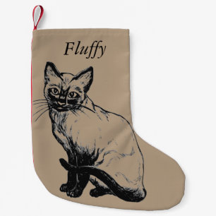 Petite Chaussette De Noël Bas fait sur commande de Noël de chat - ajoutez l