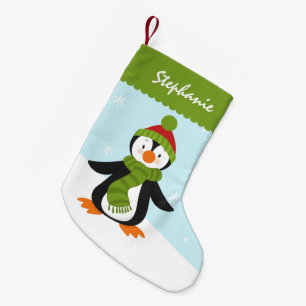 Petite Chaussette De Noël Bas mignon de Noël de pingouin