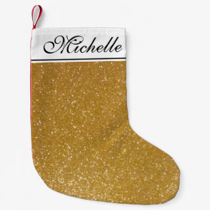 Petite Chaussette De Noël Bas personnalisés de Noël de parties scintillant