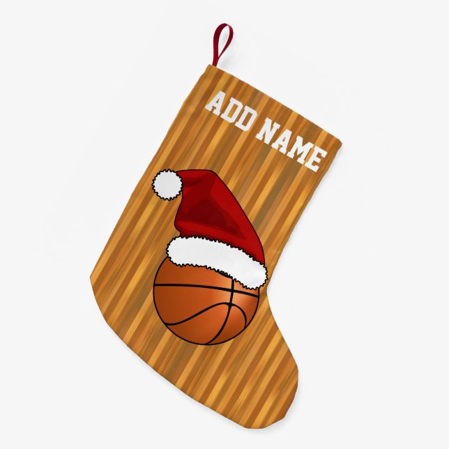 Petite Chaussette De Noël Basket-ball et cerceau de Noël (Devant (Accrochage))