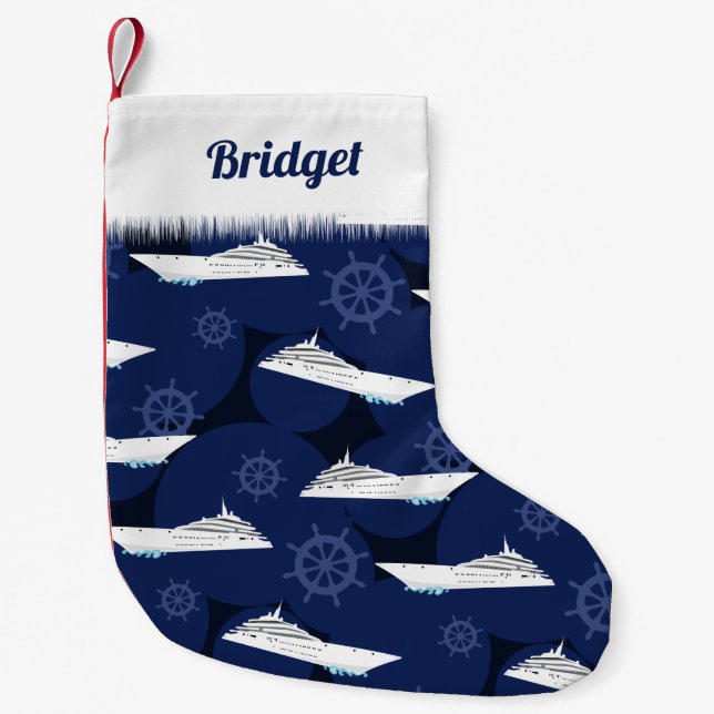 Petite Chaussette De Noël Bateaux de croisière (Devant)