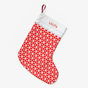Petite Chaussette De Noël Beau motif fleur de vie