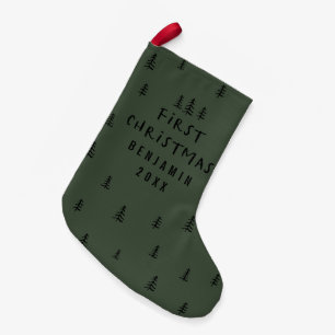 Petite Chaussette De Noël bébé moderne élégant premier noël