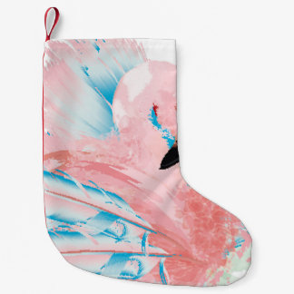 Petite Chaussette De Noël Belle illustration avec du flamant rose dessiné et
