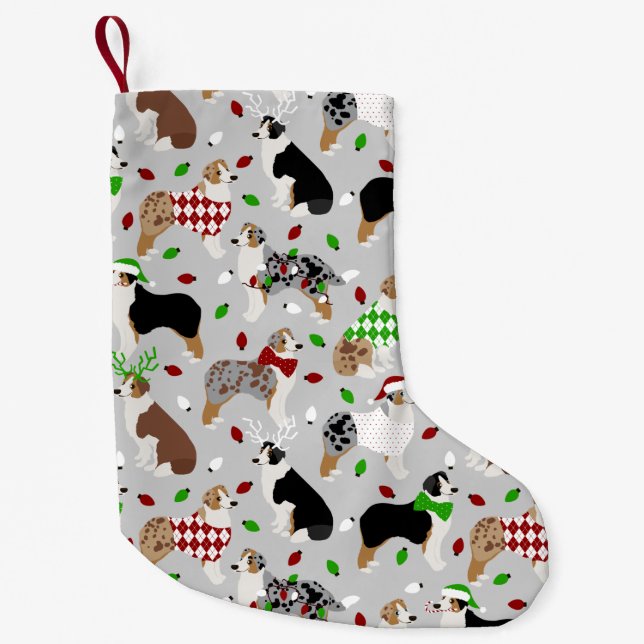 Petite Chaussette De Noël Berger australien de Noël (Devant)